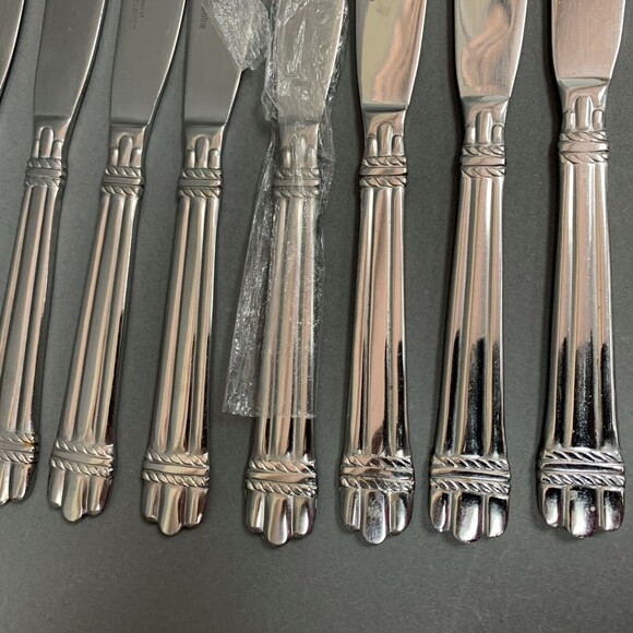 Hampton Silversmiths Livorno Knives Stainless Flatware Bands Lot of 8 - Picture 3 of 6